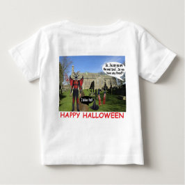 Camiseta bebê tee feliz cabra diabo de halloween