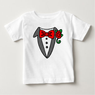 Camiseta Bebê Tuxedo/t-shirt infantil