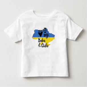 Camiseta Bebê Ucraniano Eu Amo Meu Vestuário De Gido Baba