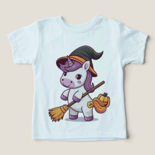 CAMISETA BEBÊ UNICÓRNIO FOI PEDIR DOCE OU TRAVESSURA