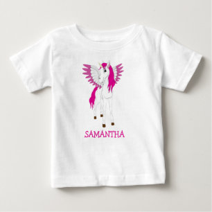 Camiseta Bebê Unicórnio Rosa