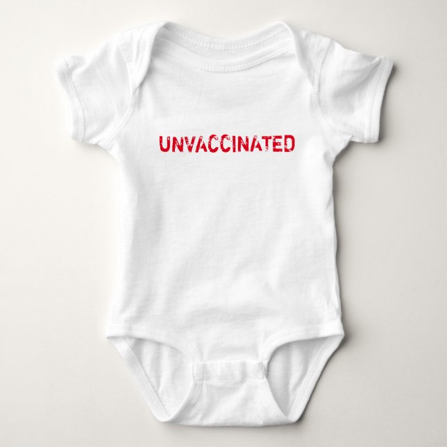 Camiseta Bebê "UNVACCINATED" (Frente)