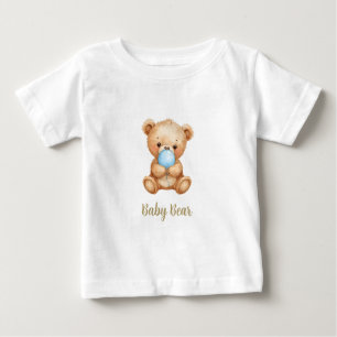 Camiseta Bebê Urso, Design do Urso de Teddy com Foto Person