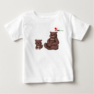 Camiseta Bebê Urso & Mamãe Urso