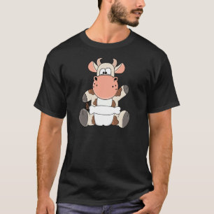 Camiseta Bebê Vaca Bezerro Com Fraldas