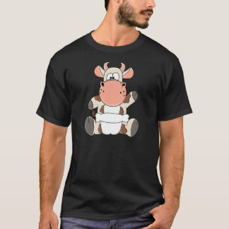 Camiseta Bebê Vaca Bezerro Com Fraldas