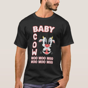 Camiseta Bebê Vaca Moo Moo Moo