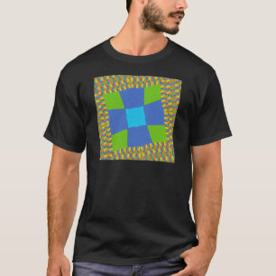 Camiseta Bebê verde-verde-azul-verificado