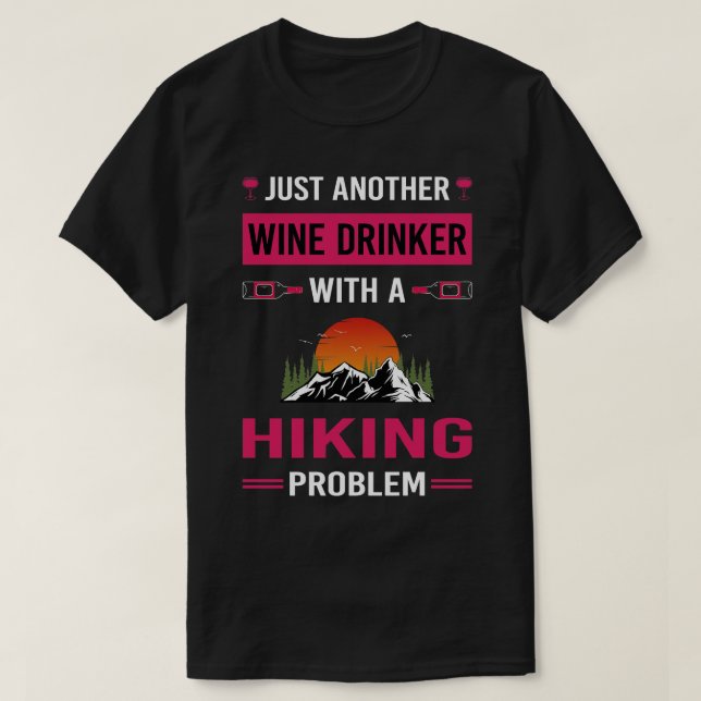 Camiseta Bebê-Vinho Caminhando Hiker (Frente do Design)