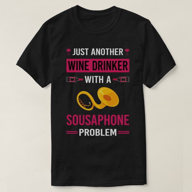 Camiseta Bebê-Vinho Sousaphone (Frente do Design)