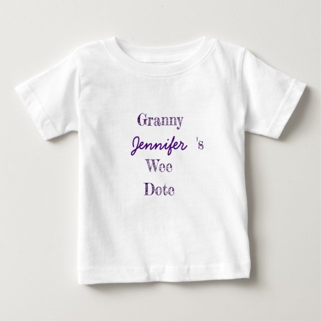 Camiseta Bebê vovó personalizado (Frente)