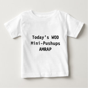 Camiseta Bebê WOD: Mini-Pushups