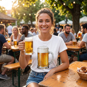 Camiseta Bebedor de Caneca de Cerveja Fria Espumante
