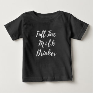 Camiseta Bebedor de Leite em Tempo Integral - Engraçado
