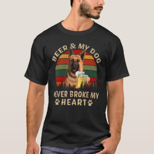 Camiseta Bebedores 365 Cerveja & Cão Pastor Alemão Nunca Qu