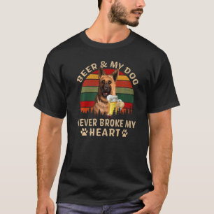 Camiseta Bebedores 365 Cerveja & Cão Pastor Alemão Nunca Qu