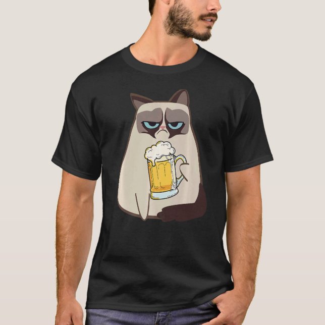 Camiseta Bebedores 365 Cerveja Gato Estilo (Frente)