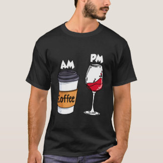 Camiseta Bebedores De Café Da Manhã Vinho Da Tarde Bebendo 