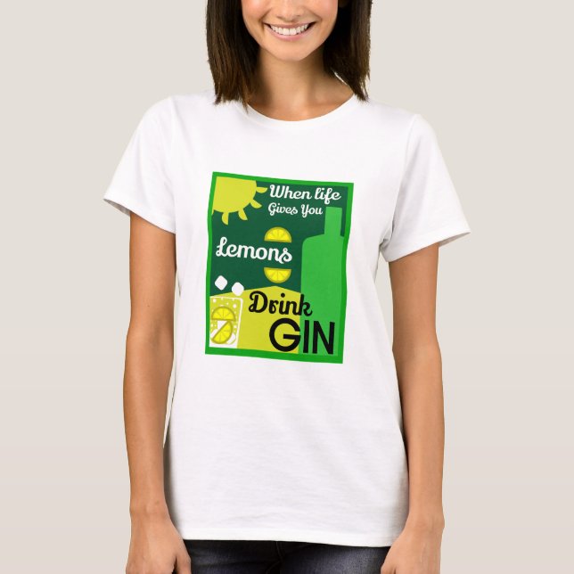 Camiseta Bebedores de Gim | Amo Gim | Decoração de Casa | B (Frente)