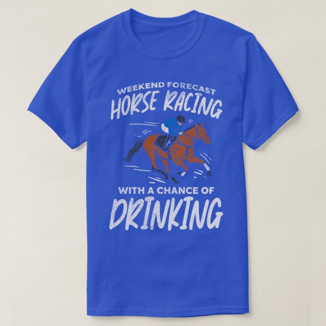 Camiseta Bebendo 1 da Corrida de Cavalo (Frente do Design)
