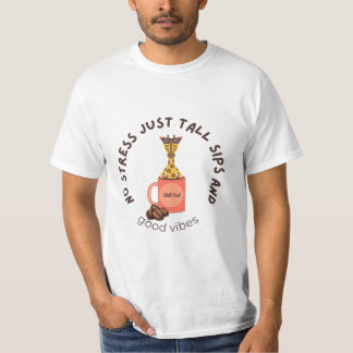 Camiseta “Bebendo alto, estressando baixo.”