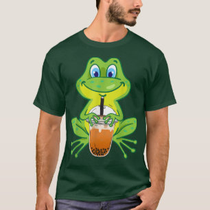 Camiseta Bebendo Bonito Bolha Leite Chá Chá Engraçada Boba 