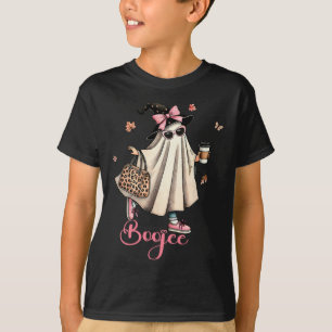 Camiseta Bebendo Boo Jee Ghost Coffee Arco Coquette Hallowe