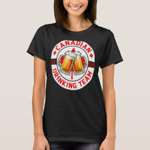 Camiseta Bebendo canadense Beer Happy Canada Day Flag