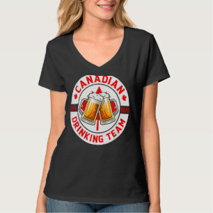 Camiseta Bebendo canadense Beer Happy Canada Day Flag