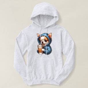 Camiseta Bebendo Chihuahua Adorável Café da Copa