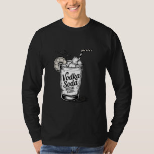 Camiseta Bebendo Coquetel Engraçado Vodka Soda Social Club