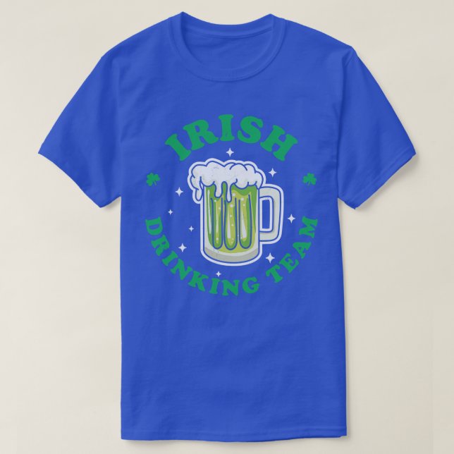 Camiseta Bebendo da Equipe de Bebendos Irlandesa Verde (Frente do Design)