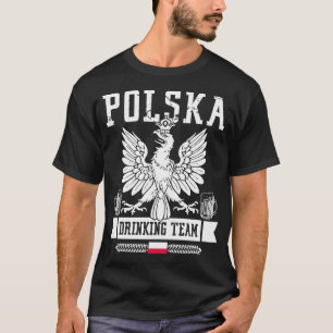 Camiseta Bebendo da Equipe de Polônia da Polska Bebê Polonê