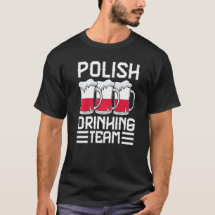 Camiseta Bebendo da Equipe Polonesa
