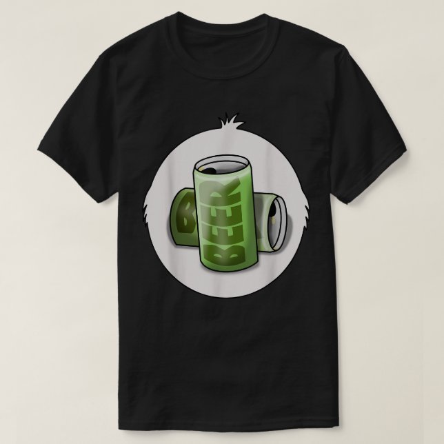 Camiseta Bebendo de bebendo de urso design (Frente do Design)