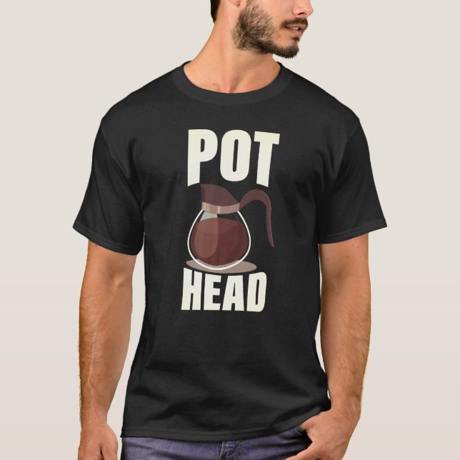 Camiseta Bebendo De Cabeça De Café Espresso Caffeine Bean R (Frente)
