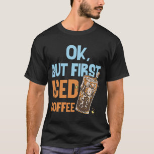 Camiseta Bebendo De Café Forçado Sabor A Frio