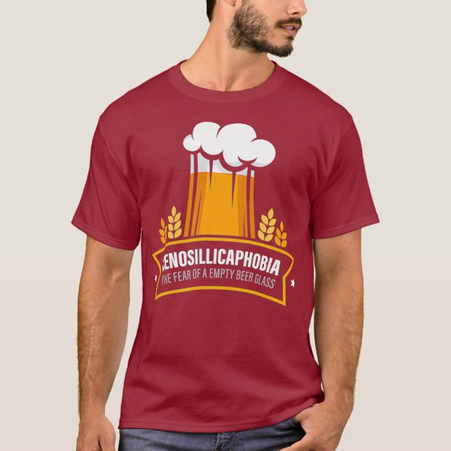 Camiseta Bebendo de Cerveja do Artesanato Cenosillicaphobia (Frente)
