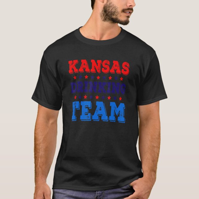 Camiseta Bebendo de Cerveja do Orgulho Estatal da Equipe do (Frente)