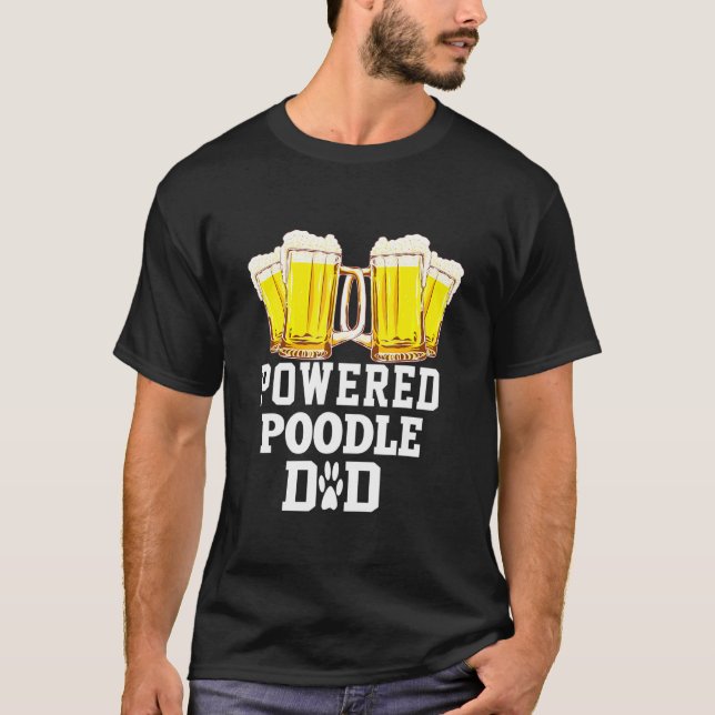 Camiseta Bebendo de Cerveja do Pai Poodle (Frente)