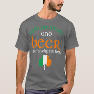 Camiseta Bebendo De Cerveja Engraçado Batatas Irlandesas Ir
