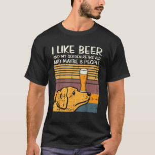 Camiseta Bebendo de Cerveja Retriever 3 Pessoas Engraçado C
