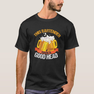 Camiseta Bebendo De Cerveja Retro Engraçado Este Barman Dá 