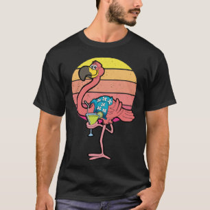 Camiseta Bebendo de coquetel de álcool Flamingo Margarita