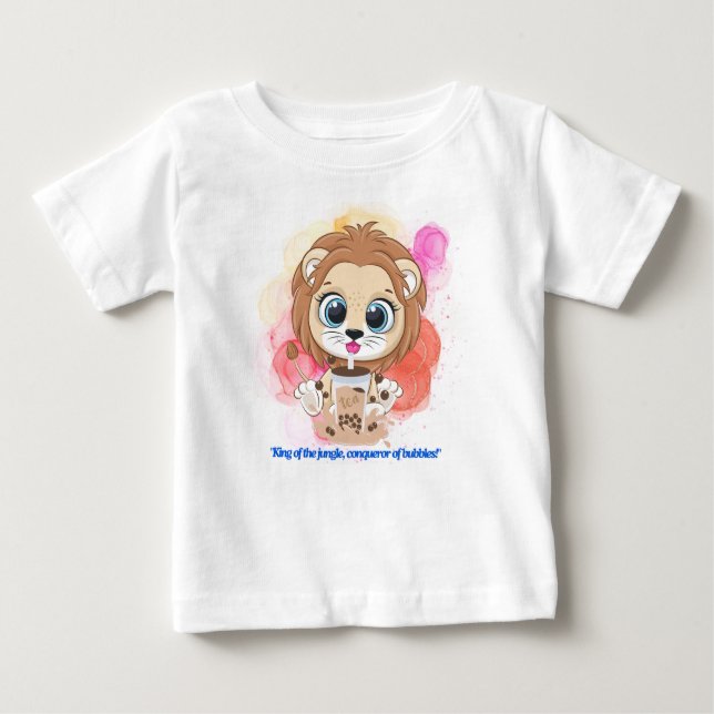 Camiseta bebendo de desenho animado bobba (Frente)