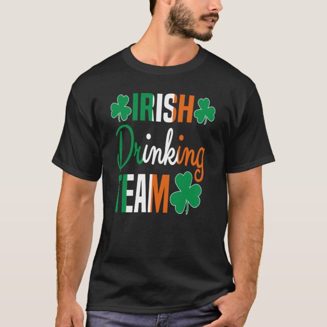 Camiseta Bebendo de Dia de São Patrício da Equipe do Bebend (Frente)