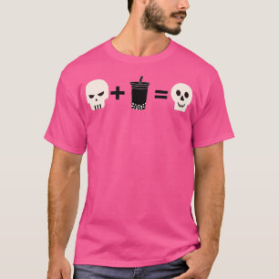 Camiseta Bebendo de esqueleto Boba ou Bubble Tea Halloween