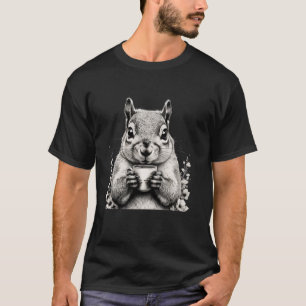 Camiseta Bebendo de esquilo Café Cuja Natureza Selvagem Amo