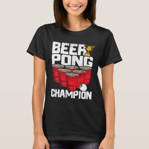 Camiseta Bebendo de Estudantes da Colégio Beer Pong Champio