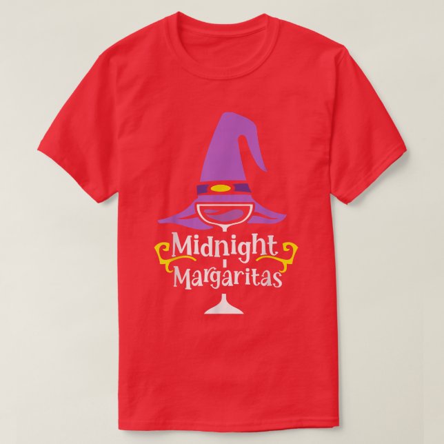 Camiseta Bebendo de Halloween da Margaritas (Frente do Design)